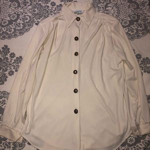 Vintage Village Fair long sleeve button up blouse